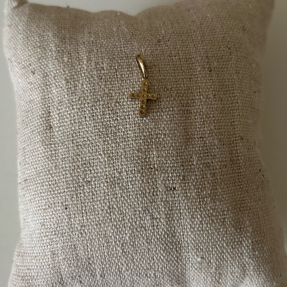 Stella & Dot Gold Cross Charm